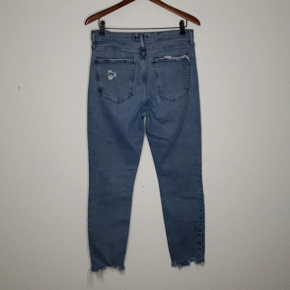 Agolde Nico High Rise Slim Fit Button Fly Ankle Jeans Size 29 Sustainable Retro